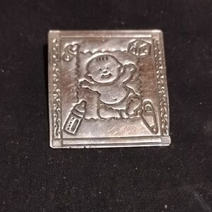 Silver Baby Motif Brooch